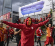 Galatasaray taraftarı RAMS Park'ta buluştu, Kadıköy'e geçti