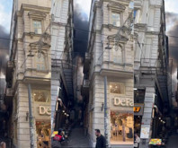 İstiklal Caddesi'nde De Facto mağazasının olduğu binada yangın
