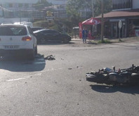 Samsun'da motosikletiyle ciple çarpışan komiser ağır yaralandı