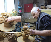 Osman ustadan 84 yılını geçirdiği çömlekçi çarkına veda