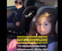 Trafik Başkanlığı'ndan minik fenomenler Sophia ve Ayla ile çocuk koltuğu mesajı