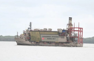 Karadeniz Holding’in elektrik gemisi Guyana'ya geldi