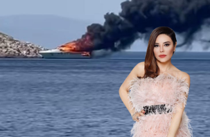 Esra Balamir, Datça’da yanan tekneden zor kurtuldu