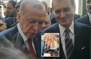 Cumhurbaşkanı Erdoğan'ın oje şaşkınlığı