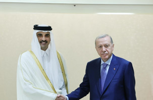 Cumhurbaşkanı Erdoğan, Katar Emiri Al Sani ile bir arada
