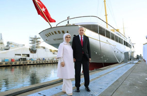 Cumhurbaşkanı Erdoğan Atatürk'ün yatı Savarona'da