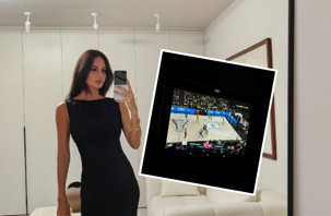 Yasemin Özilhan, Anadolu Efes'i otomobilinde izledi