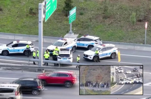 Motosikletli gruba film gibi polis takibi