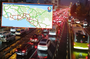 İstanbul'da trafik yoğunluğu yüzde 90'a ulaştı