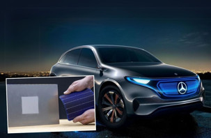 Elektrikli Mercedes'e solar boya dopingi