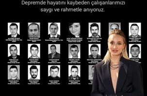 Melisa Tapan, depremde kaybettiği çalışanlarını unutmadı