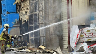 Ankara'da palet fabrikasındaki yangın kontrol altına alındı