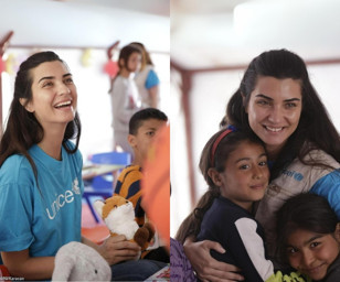 UNICEF iyi niyet elçisi Tuba Büyüküstün'ün doğum gününü unutmadı