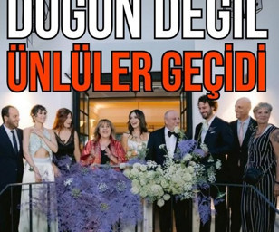 Düğün değil ünlüler geçidi: Serkan Keskin ve Meriç Aral çifti evlendi