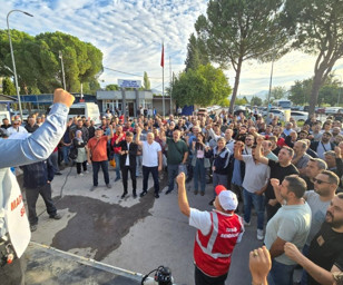 Yatağan işçilerinden geçinemiyoruz eylemi