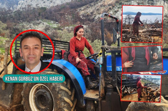 18 yaşındaki Gökçe Kılınç, kırmızı ojeli tırnaklarıyla yangınların küle çevirdiği ormanlara yeniden can veriyor