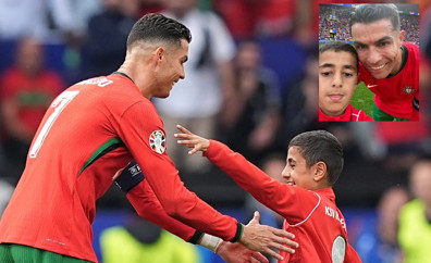 Sahaya atlayıp Ronaldo ile selfie çeken çocuk Türk çıktı