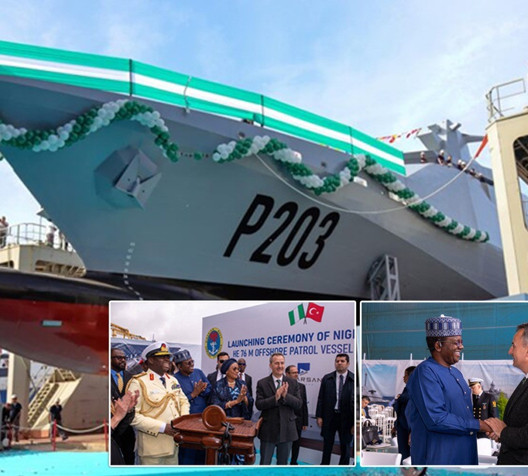 Nijerya için üretilen ikinci Açık Deniz Karakol gemisi de denize indirildi