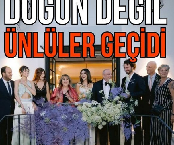 Düğün değil ünlüler geçidi: Serkan Keskin ve Meriç Aral çifti evlendi