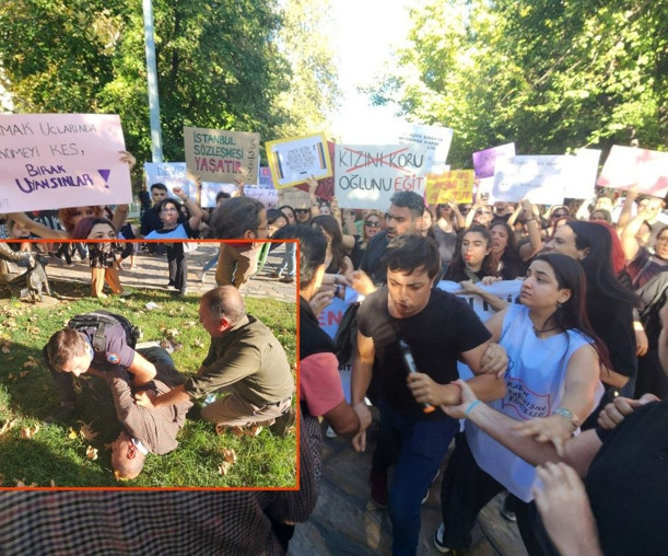 Muğla'da çocuk ve kadın cinayetlerini protesto eden öğrencilere, polis sert müdahale etti