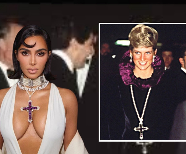 Kim Kardashian 212 bin dolara aldığı Lady Diana'nın kolyesiyle ilk kez poz verdi