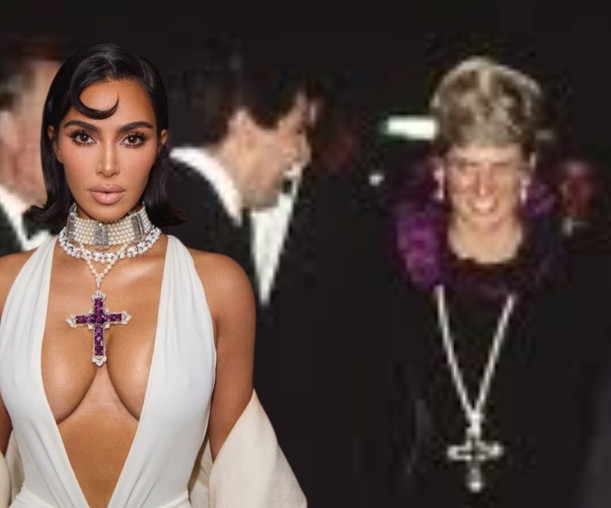 Kim Kardashian 212 bin dolara aldığı Lady Diana'nın kolyesiyle ilk kez poz verdi