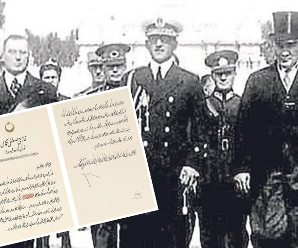 Atatürk’ün ıslak imzalı mektubu açık artırmada:  Paha biçilmez