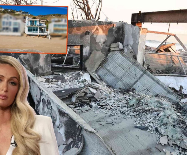 Ünlü yıldız Paris Hilton, Los Angeles'taki yangında küle dönen evine gitti: Kalbim milyon parçaya bölündü