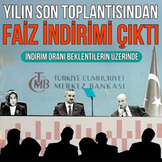 TCMB'den beklentilerin üzerinde faiz indirimi