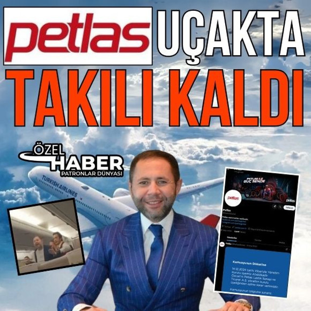 Petlas uçakta takılı kaldı