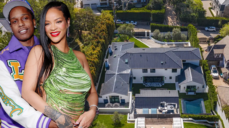 Rihanna'nın Rapçi sevgilisi A$AP Rocky ile paylaştığı 13,8 milyon dolarlık Beverly Hills’teki malikanesi büyülüyor