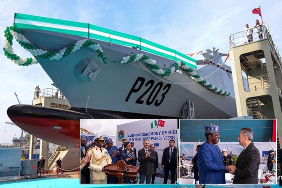 Nijerya için üretilen ikinci Açık Deniz Karakol gemisi de denize indirildi