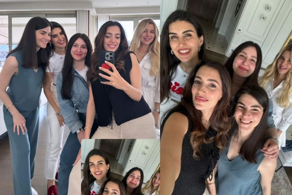 Pınar Sabancı ve arkadaşları Yasemin Sakallıoğlu'nu ağırladı