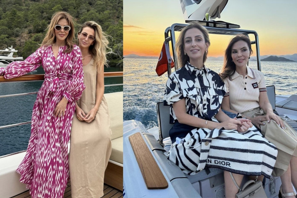 Feryal Gülman ve Beyza Uyanoğlu'nun Göcek tatili