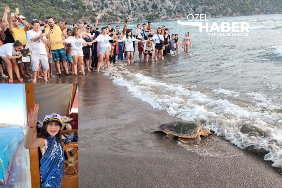 Kanserden ölen küçük kız Mabel'in adını taşıyan deniz kaplumbağası Dalyan'da denizle buluştu