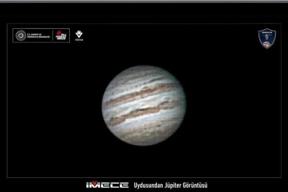 İMECE uydusu 588 milyon kilometre uzaklıktaki Jüpiter'in fotoğrafını çekti