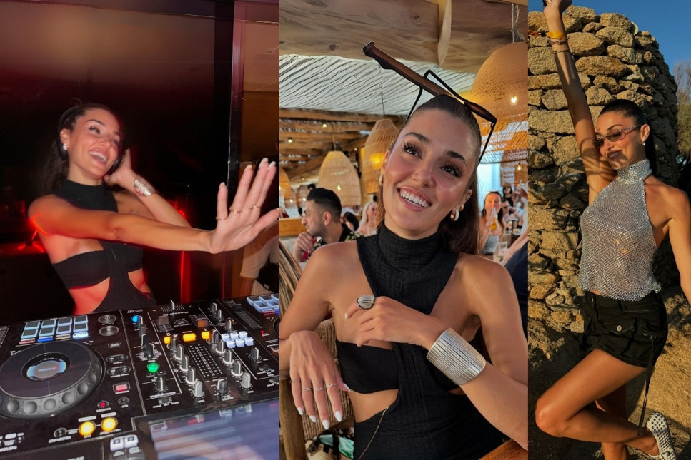 Hande Erçel'den Mykonos pozları