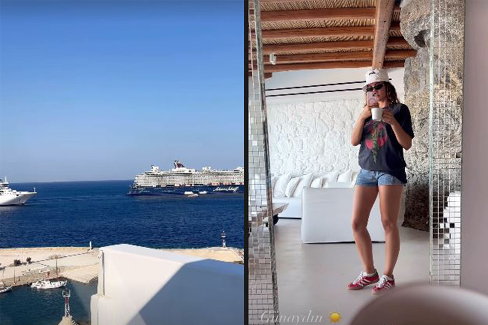 Burcu Özberk’ten Mykonos günaydını