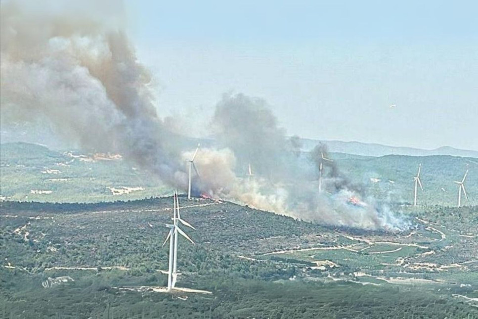 Urla’da orman yangını: Büyüme eğilimi gösteriyor