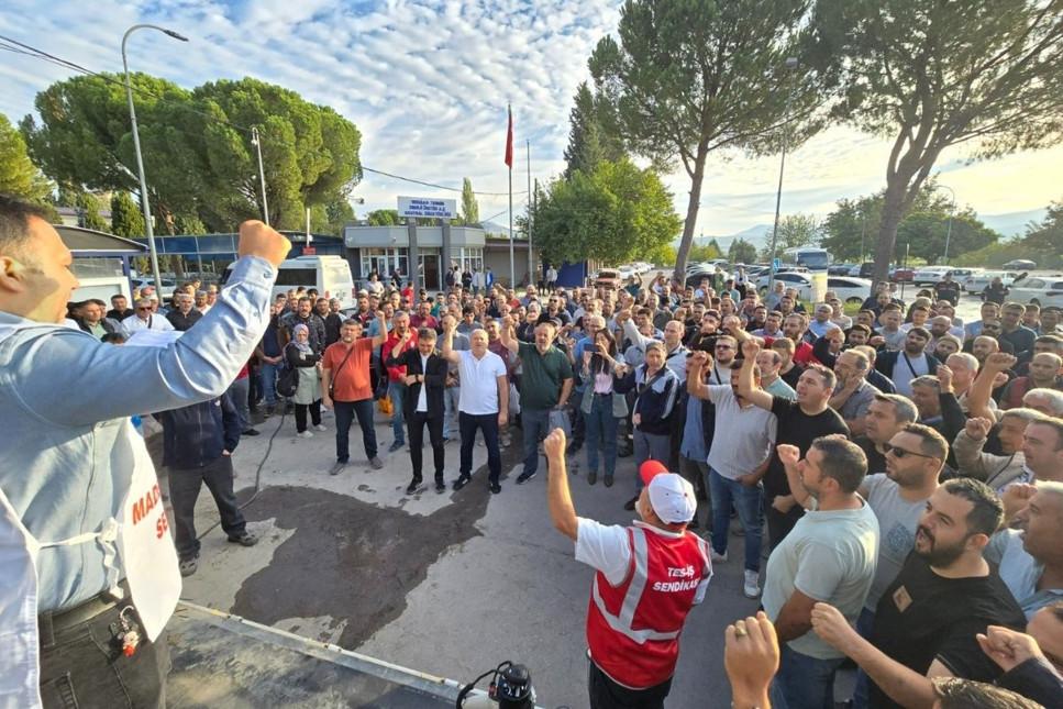 Yatağan işçilerinden geçinemiyoruz eylemi