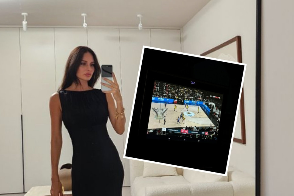 Yasemin Özilhan süslenip akşam yemeğine çıktı, Anadolu Efes maçını otomobilinde izledi