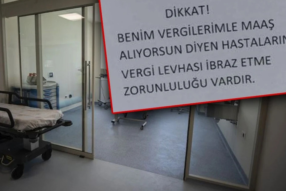 Doktordan, vergimle maaş alıyorsun baskısına mesajlı yanıt