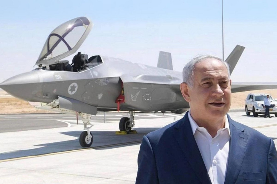 Netanyahu, F-35'le poz verdi, yeni yıl mesajı yayımladı