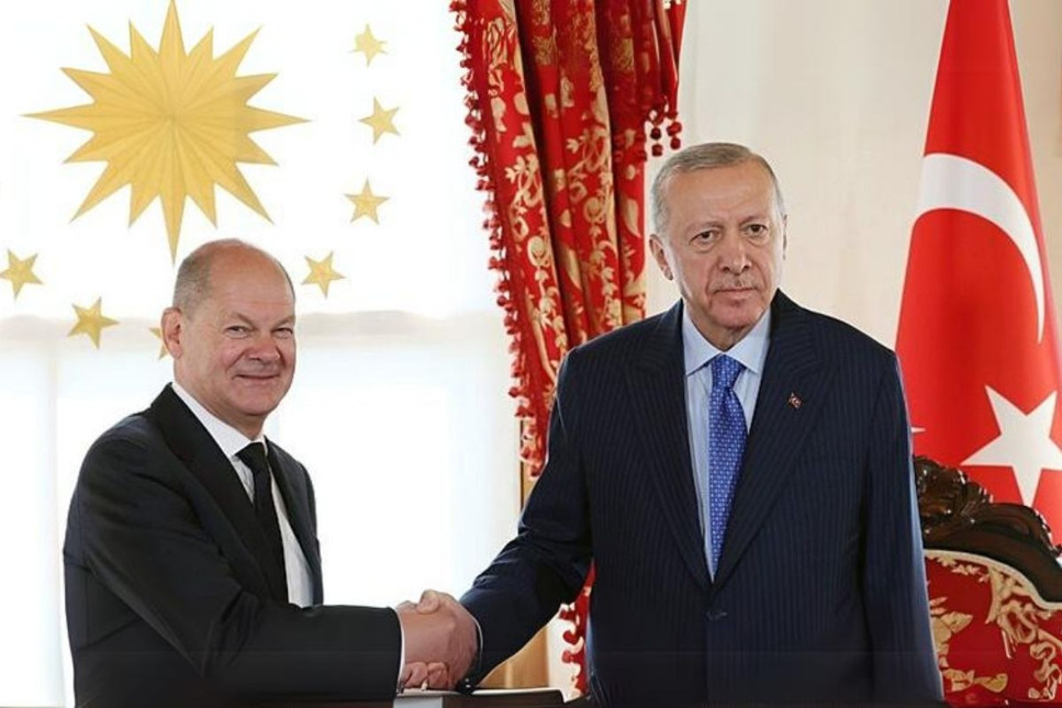 Cumhurbaşkanı Erdoğan, Scholz'u kabul etti