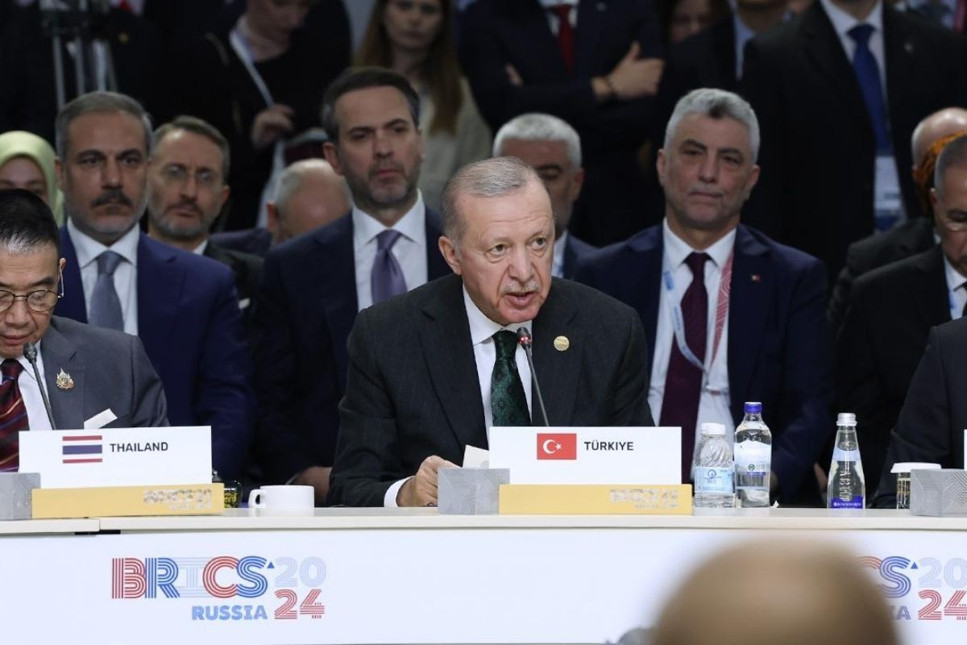 Cumhurbaşkanı Erdoğan, BRICS Zirvesi'nde konuştu: Bu alçak saldırı teröre karşı kararlılığımızı perçinledi