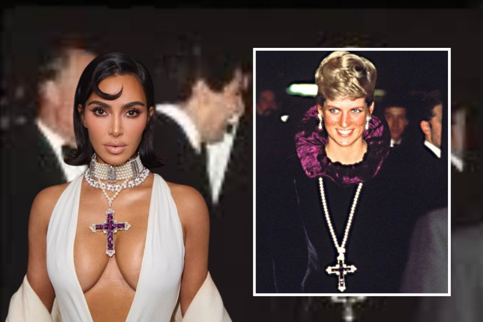 Kim Kardashian 212 bin dolara aldığı Lady Diana'nın kolyesiyle ilk kez poz verdi