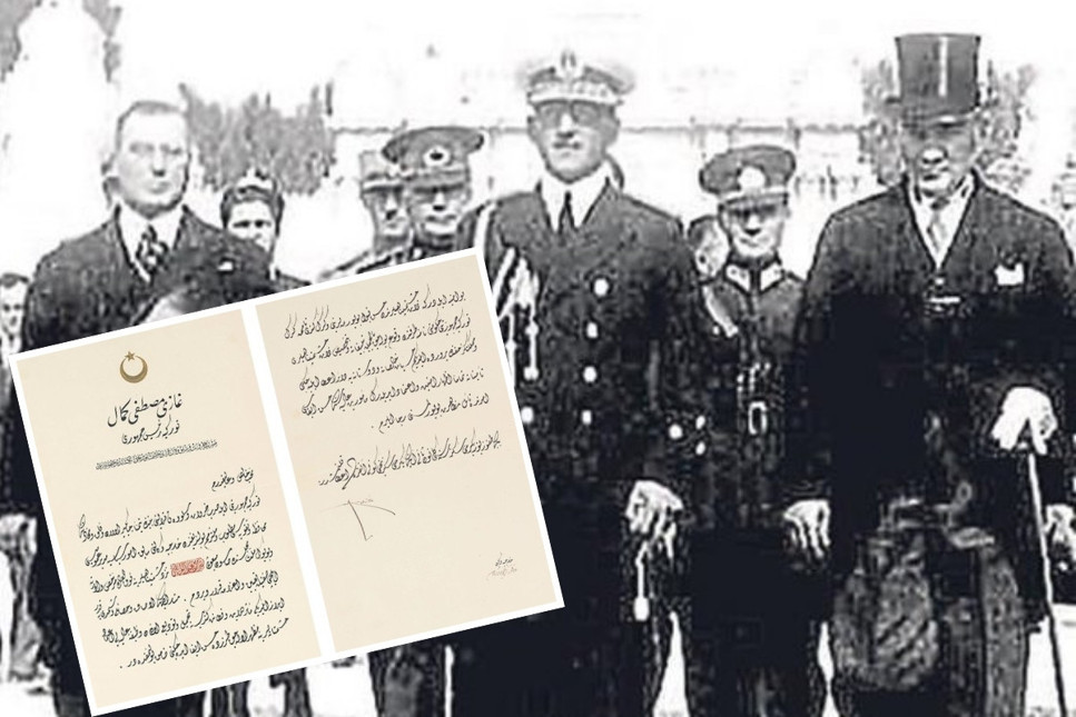 Atatürk’ün ıslak imzalı mektubu açık artırmada:  Paha biçilmez