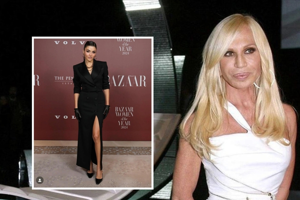 Donatella Versace, 12 milyonluk sosyal medya hesabında Hande Erçel'i paylaştı