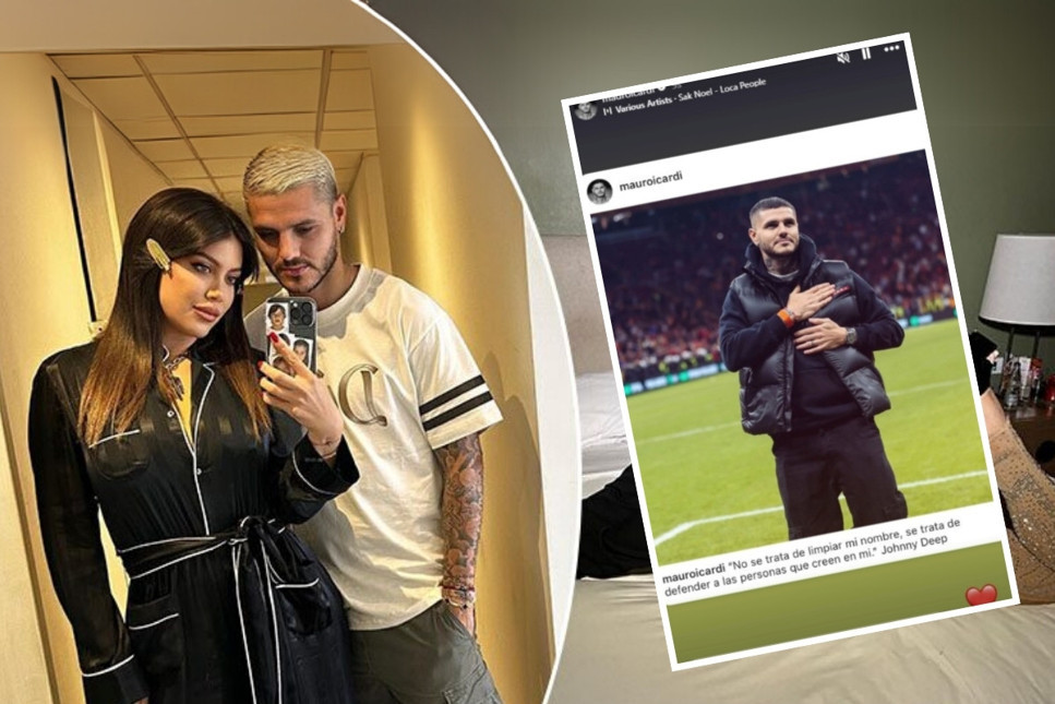 Mauro Icardi'den Wanda Nara'ya Johnny Depp'li yeni mesaj