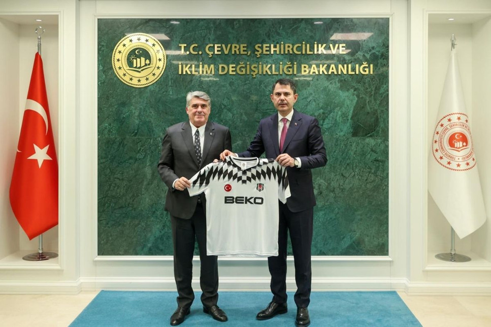 Beşiktaş'ın yeni başkanı Serdal Adalı, Çevre ve Şehircilik Bakanı Murat Kurum'la görüştü